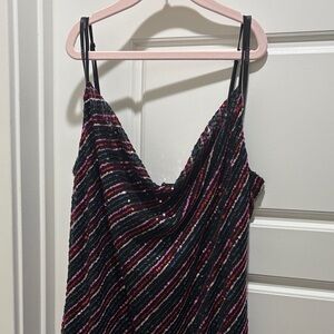 Rainbow Sequin Prom Dress